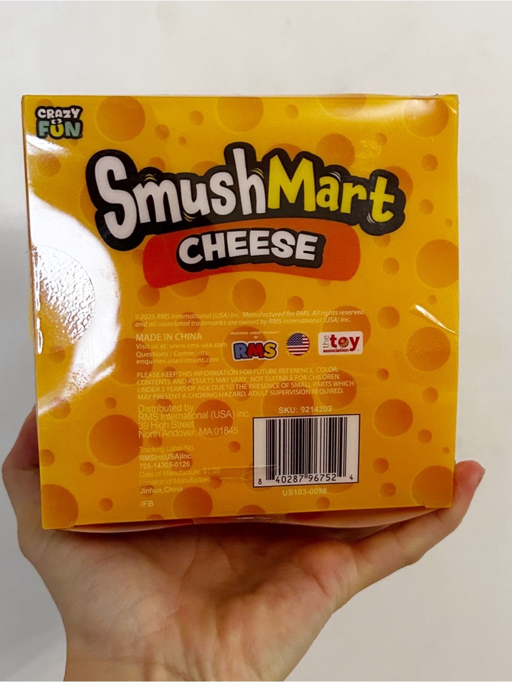 VIRAL SMUSHMART CHEESE Squishy Fidget Toy NWT - Picture 2 of 2